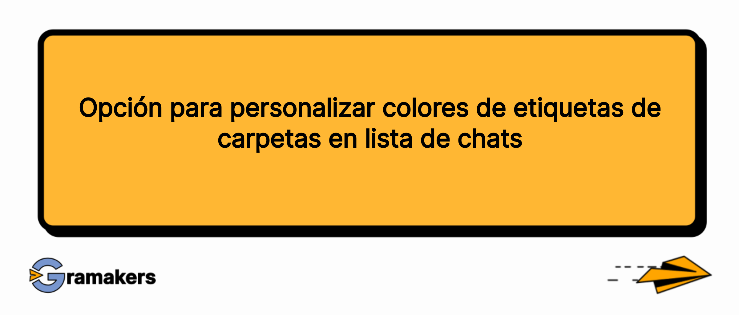 Opción para personalizar colores de etiquetas de carpetas en lista de chats